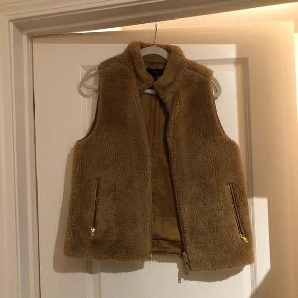 J. Crew Fur Vest - Worn once! - Picture 1 of 2
